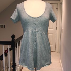 Tobi Grey Button Up Romper